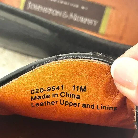 Johnston Murphy Shoes Mens 11 M Black Leather Loafers Tassels Office Date Night - Picture 9 of 12